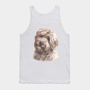 Gold Tibetan Terrier Watercolor Art Tank Top